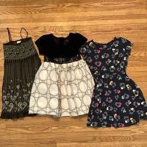 Charming Kids Dress Set - Black Grey, White, and Multicolor